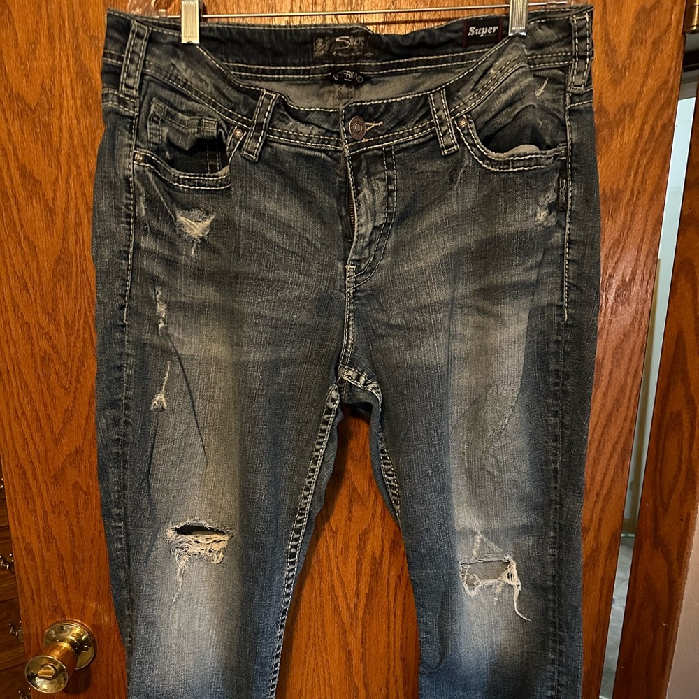 Silver Boyfriend Jeans